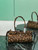 Prada 1BA426 Medium printed leather handbag Honey