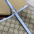 Gucci 815214 GG Emblem medium Tote Bag Beige and Blue fabric