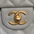 Chanel AS5702 Small Flap Bag with Top Handle Grained Shiny calfskin gold Gray