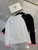 Chanel Women Long-sleeved T-shirt with pink cuffs  CC69212