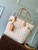 Louis Vuitton LV M27521 Neverfull MM Bag Monogram Origine Lin