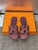 Hermes H202272ZvX3360 Women Lizard-patterned calfskin Oran Sandal H33660