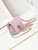 Chanel A69900 24P Mini Flap Pink Fabric Printed with white raindrops AS1116