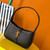 YSL 710318 MINI LE 5 À 7 IN Crocodile LEATHER Black