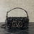 Valentino 2W0B0K53LBB_08Y SMALL VALENTINO GARAVANI LOCÒ SHOULDER BAG WITH CRYSTALS Black