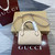 Gucci 815256 GG Emblem super mini top handle bag Beige