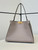 Fendi 8BN368AWPFF1V0H Fendi Way Medium Dove gray leather and neon blue suede bag