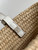 Loewe Small woven raffia basket bag 10112 White