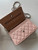Chanel AP4241 Classic Wallet On Chain Grained Shiny Calfskin Pink