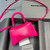 Balenciaga 592833 Hourglass XS Top Handle Leather Bag Plum