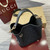 Gucci 815118 GG Emblem Mini Bucket Bag Black GG leather