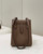 Fendi Mini Origami 8BS083 Brown leather mini bag that can be transformed 8626As