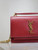 YSL 533026 Sunset chain wallet in smooth leather Red