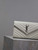 YSL 377828 Classic Cassandre chain wallet in grain de Poudre leather White Silver