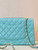 Chanel A01112 Flap Classic 11.12 Handbag Calfskin Gold Sky Blue