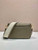 Prada 1BD314 Leather shoulder bag Clay Gray