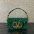 Valentino 2W2B0K53BYYNB6 garavani locò small shoulder bag embroidered with jewel logo Green