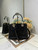 Dior M0737 Cigale top handle bag Crocodile pattern Black
