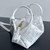 Bottega Veneta BV 796615  Mini Loop intrecciato leather cross-body bag White