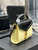 YSL 623930 Cassandra Mini Top Handle In Box Saint Laurent Black & Yellow