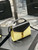 YSL 623930 Cassandra Mini Top Handle In Box Saint Laurent Black & Yellow