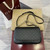 Gucci 848882 GG Emblem medium shoulder bag black GG leather