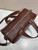 Prada Small Lambskin leather duffle bag 2VC046 Dark Brown