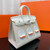 Hermes Mini Birkin Tote Bag Sac Faubourg White Matte Alligator Silver Hardware 20CM H28504