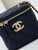Chanel AP4302 Mini Clutch Embossed Rhinestone with Chain Vanity Box bag Navy Blue