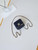 Chanel AP4302 Mini Clutch Embossed Rhinestone with Chain Vanity Box bag Navy Blue