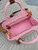 Prada 1BA038 Jardinière cotton canvas mini handbag Pink