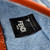 Fendi 8BS017 Mini Baguette canvas bag with FF embroidery 0159BS Blue