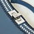 Fendi 8BN327 Peekaboo ISeeU Medium Blue interlace leather bag 80143