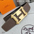 Hermes H077971CAVG085 H belt buckle & Reversible leather strap 38 mm H88025