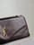 YSL 800916 CALYPSO medium in grained lambskin Dark Brown