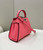 Fendi 8BN244 Peekaboo Mini Pink Selleria bag with 220 hand-sewn topstitches 8615