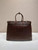 Prada Buckle Lambskin leather bag with belt 2VG126  Brown Red