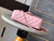 Chanel AS5244 Flap Bag with Top Handle Lambskin & Lacquered Metal Light Pink