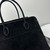 The Row THR116945 Suede Soft Margaux 17 Top Handle Bag T11009