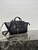Celine 124213 SMALL NEW LUGGAGE IN SUPPLE SHINY LAMBSKIN Black