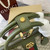 Gucci 834469 Gucci Savoy medium duffle bag beige and Green fabric