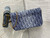 Dior S5907 Saddle Pouch with Chain Blue Denim Dior Oblique Jacquard M2026