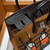 Hermes Mini Birkin Tote Bag Sac Faubourg Brown Matte Alligator Silver Hardware 20CM H28503