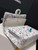 Chanel 25C A01112 Flap Bag  White  Pink Fabric Printed