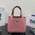 Prada 1BG335 Small leather tote bag Pink Silver