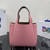 Prada 1BG335 Small leather tote bag Pink Silver