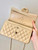 Chanel A01112 Flap Classic 11.12 Handbag Lambskin & Gold-Tone Metal Apricot