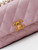 Chanel AS5001 Mini Flap Bag with top Handle Shiny Lambskin  Imitation Pearls & Gold-Tone Metal Pink