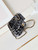 Chanel AS4561 Evening Bag Sequins & Gold-Tone Metal Black & White