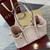 Gucci 815214 GG Emblem medium Tote Bag Ligth Pink GG leather